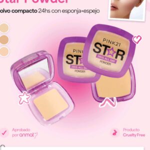 POLVO COMPACTO 24HS STAR PINK21